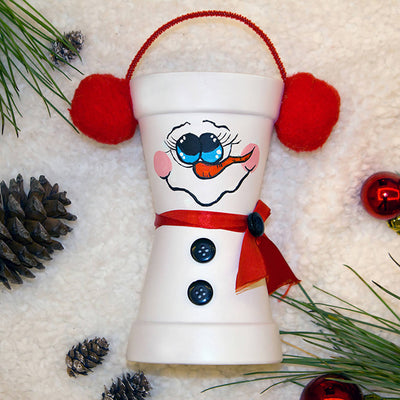 Snowman Pot