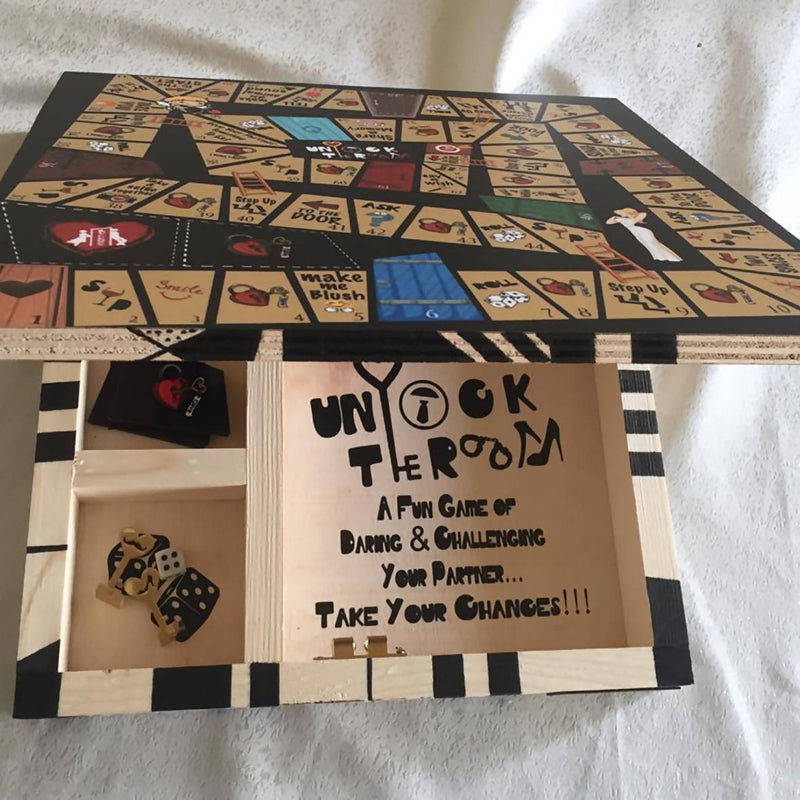 Unlock The Room Game! Xaria’s Game For Couples <br> Personalized Handpainted Wood Version
