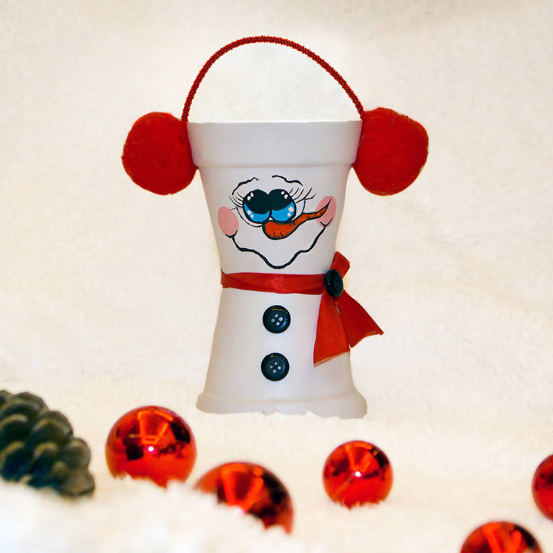 Snowman Pot