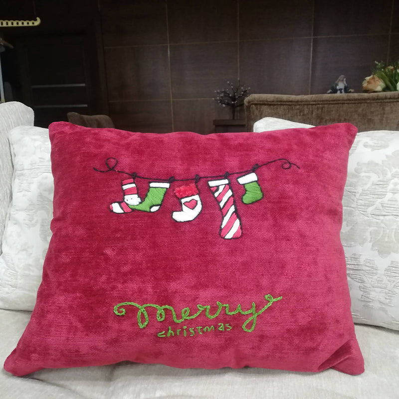 Christmas Pillow Stockings Embroidered High Quality Fabric