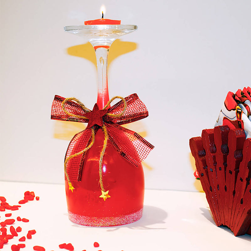 Wine candle handler glass