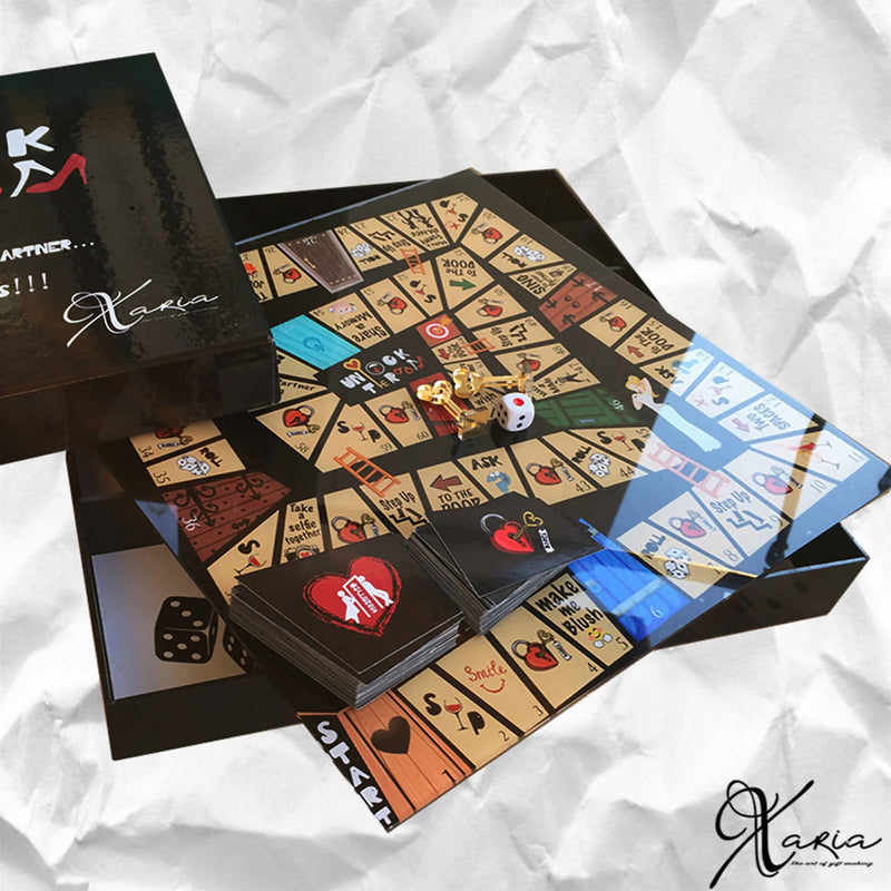 Unlock The Room Game! Xaria’s Game For Couples <br> Plexi-glass Gameboard With Cardboard Packaging Version