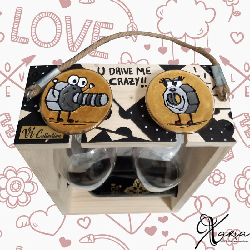 U Drive Me Crazy - Xaria’s Wine Holder Box