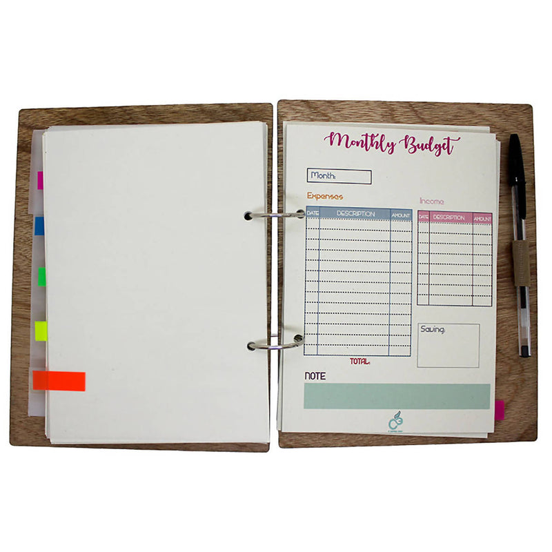 C3 Portrait Wooden Agenda Planner 23 X 17.5 Cm