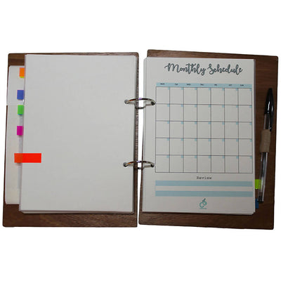 C3 Portrait Wooden Agenda Planner 23 X 17.5 Cm
