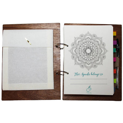 C3 Portrait Wooden Agenda Planner 23 X 17.5 Cm
