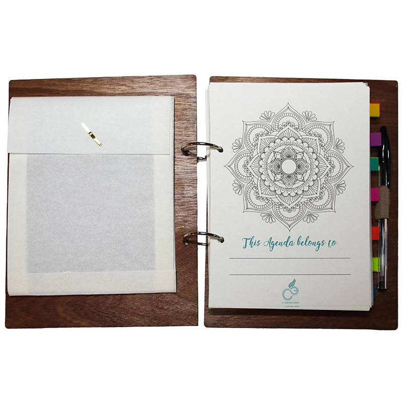 C3 Portrait Wooden Agenda Planner 23 X 17.5 Cm